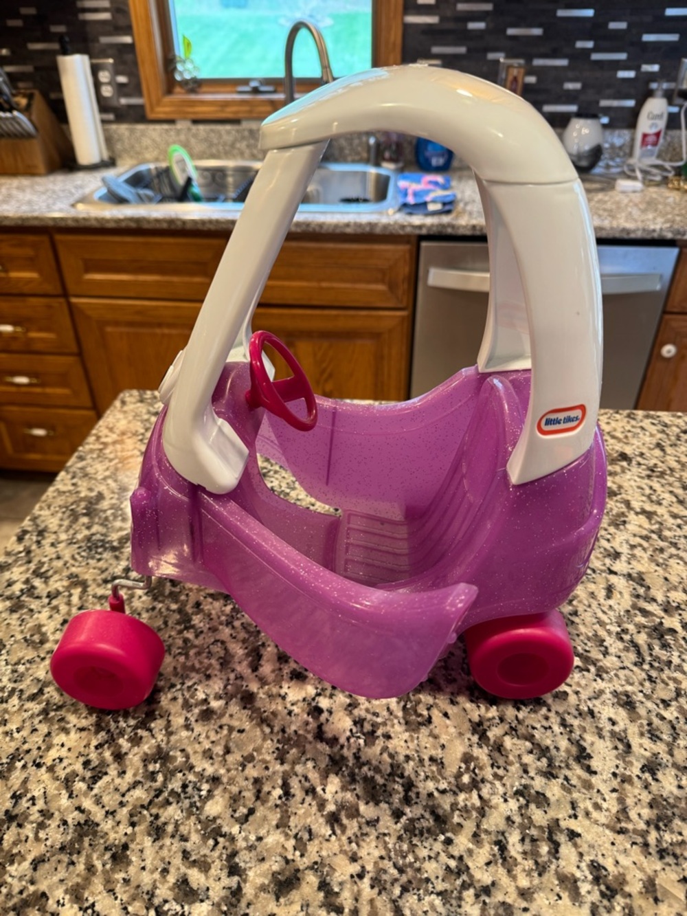 Little Tikes Cozy Coupe doll size Style Sparkle Ride-On - Pink & White